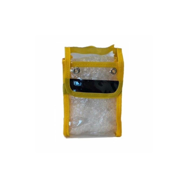 Pochette transparente pour sac de secours - 13x20X8 cm jaune I Corben