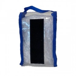 Pochette transparente 13 x 20 x 8 cm, bleu