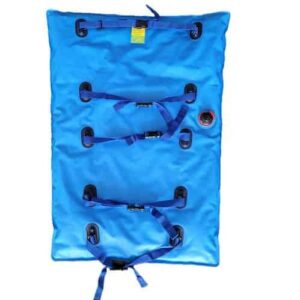 Attelle à dépression jambe, à billes compartimentées Bleu/Bleu