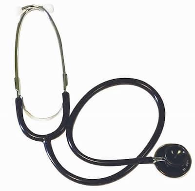 Stéthoscope double pavillon adulte, coloris noir