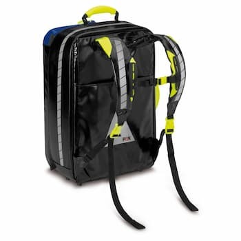 dos du Sac de secours PAX BERLIN, en Pax-Tec bleu