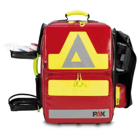 Sac PAX de Premiers Secours Rouge Wasserkuppe avec poches latérales ouvertes