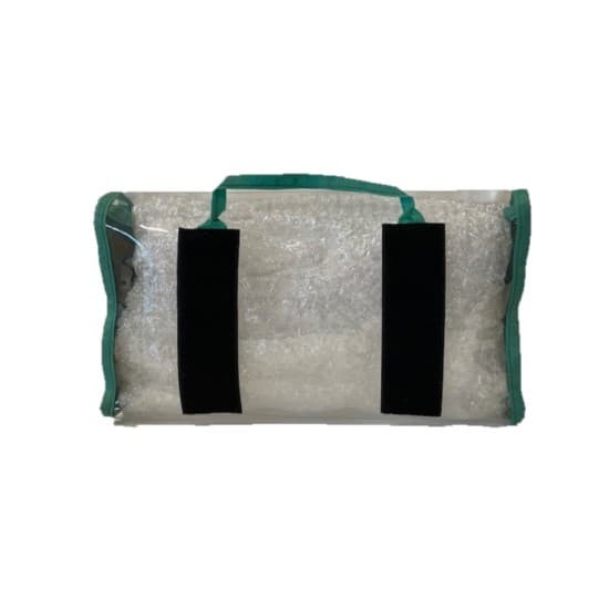 Pochette transparente, 36 x 20 x 8 cm, vert